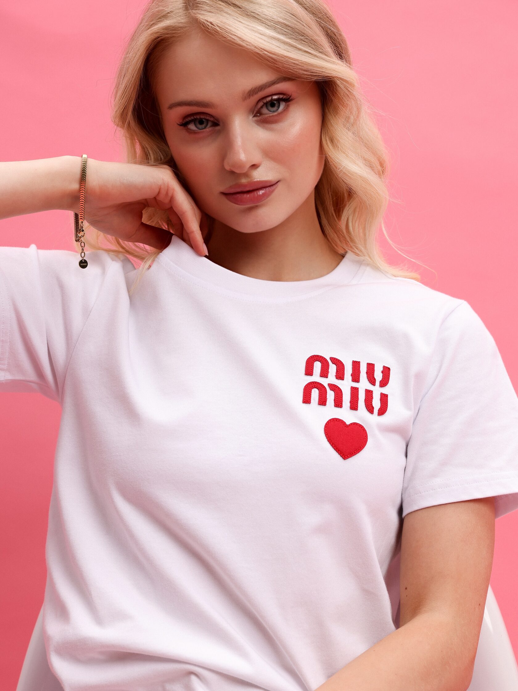 MIU MIU Cotton Jersey T-shirt White
