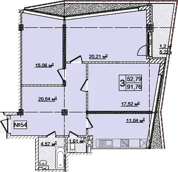 3-комнатные планировка Costa Fontana — вариант 8