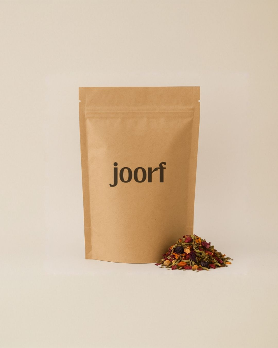 Joorf wellness tea recyclable packaging