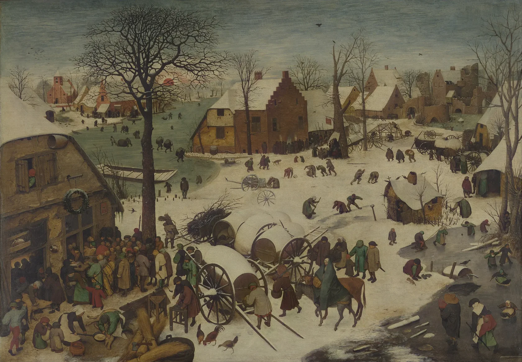 Pieter Bruegel the Elder. The Census at Bethlehem, 1566
