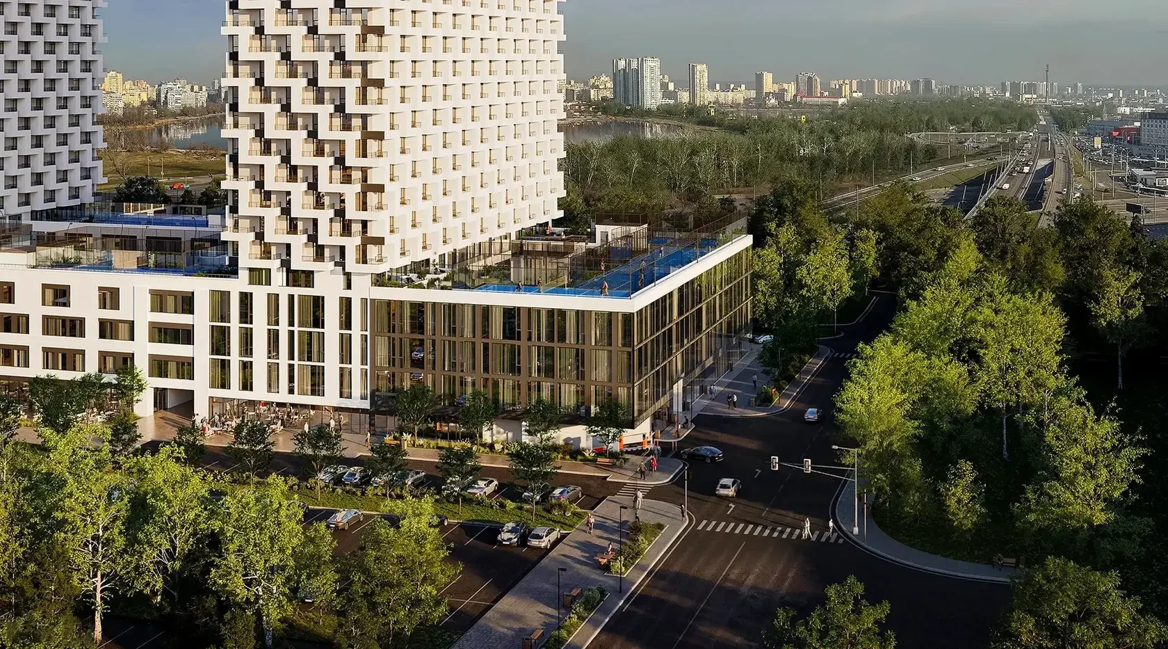 Circle Hotel & Apartments Киев — архитектура апарт-отеля