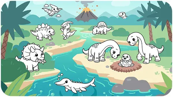 Dinosaur valley coloring page