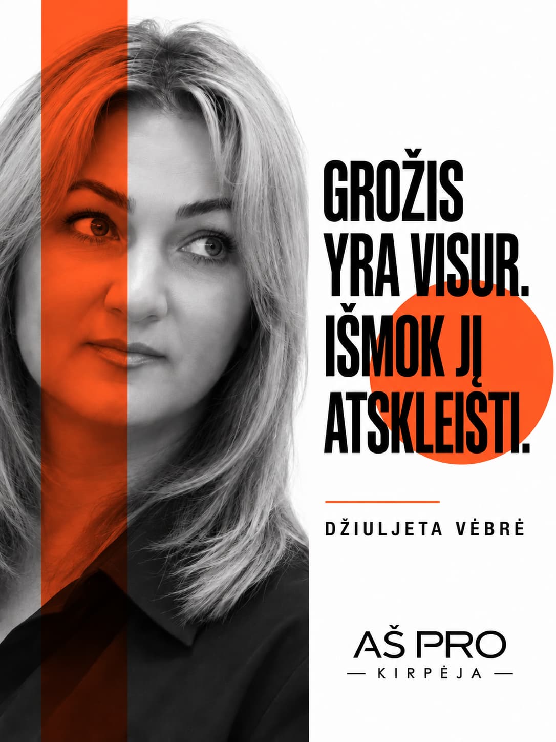 Džiuljeta Vėbrė — kirpėja-stilistė ir lektorė