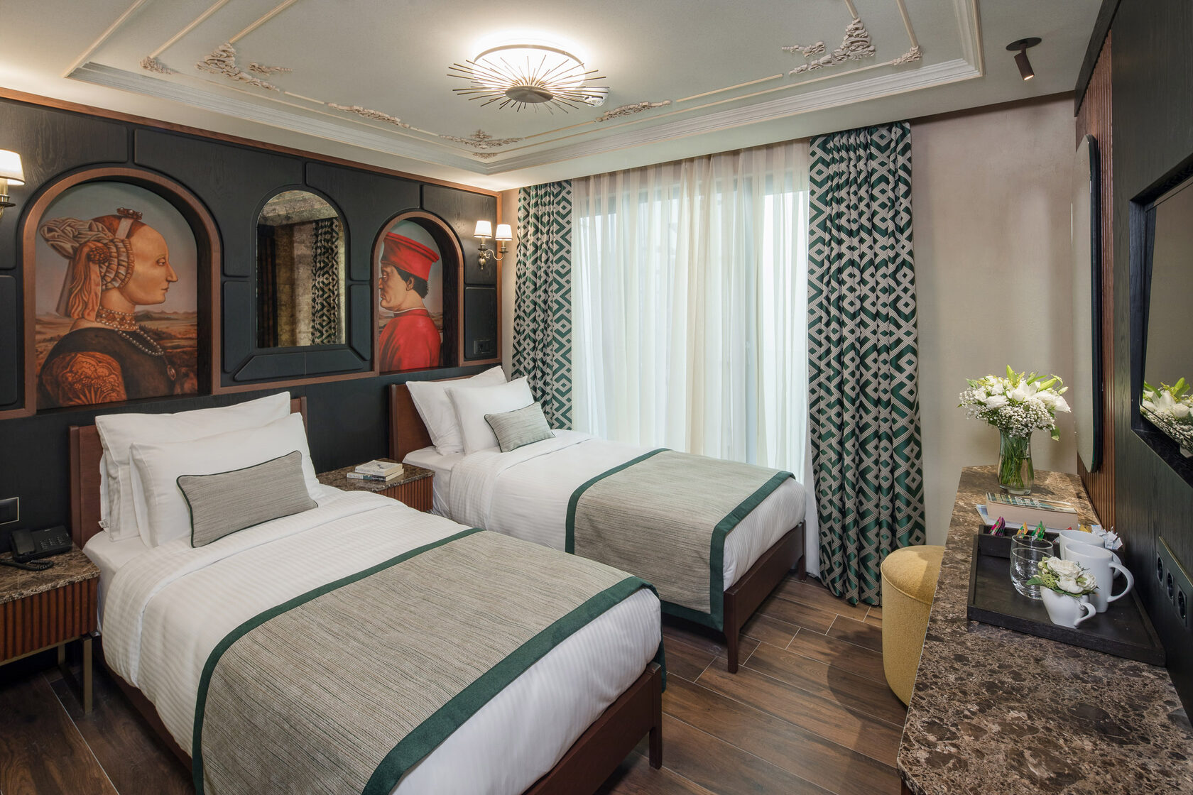 İstanbul'daki TRIA Hotel misafir odası iç mekan çekimi