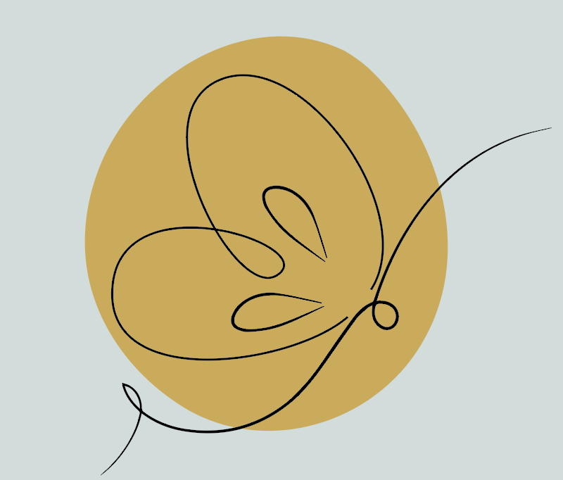 Minimalist Butterfly Drawing