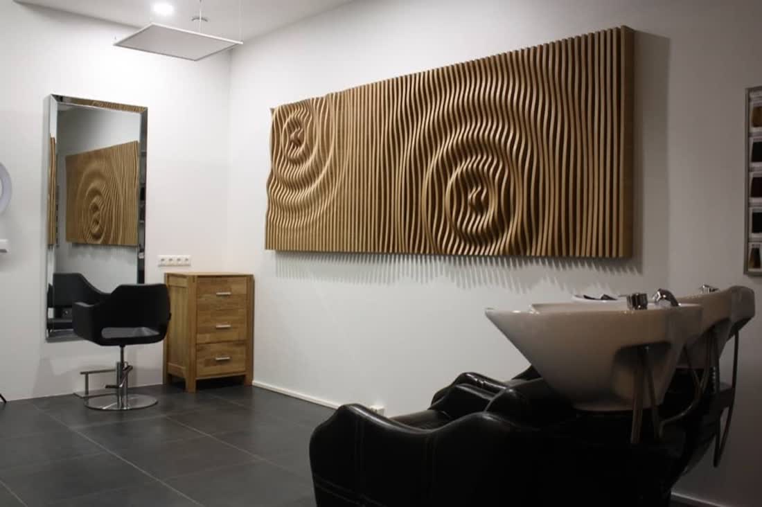 Panel on the salon wall