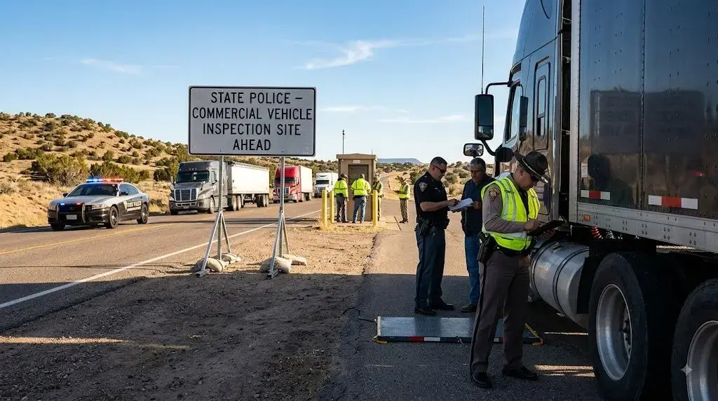 New Mexico State Police Commercial Vehicle Enforcement Operation