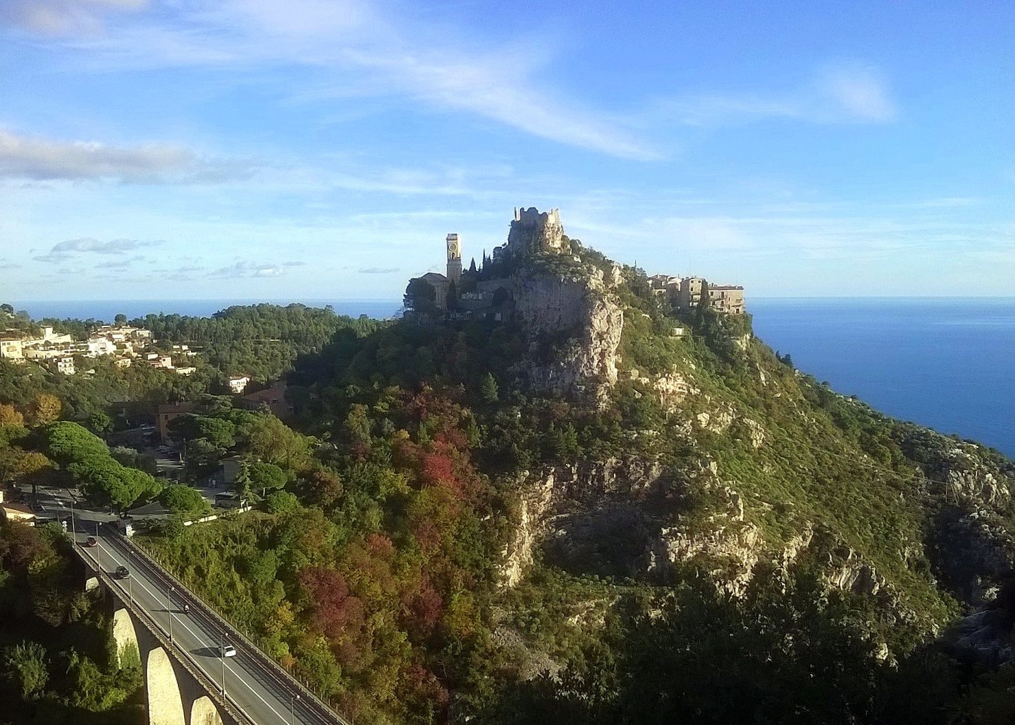 The hilltop village of Èze above the French Riviera