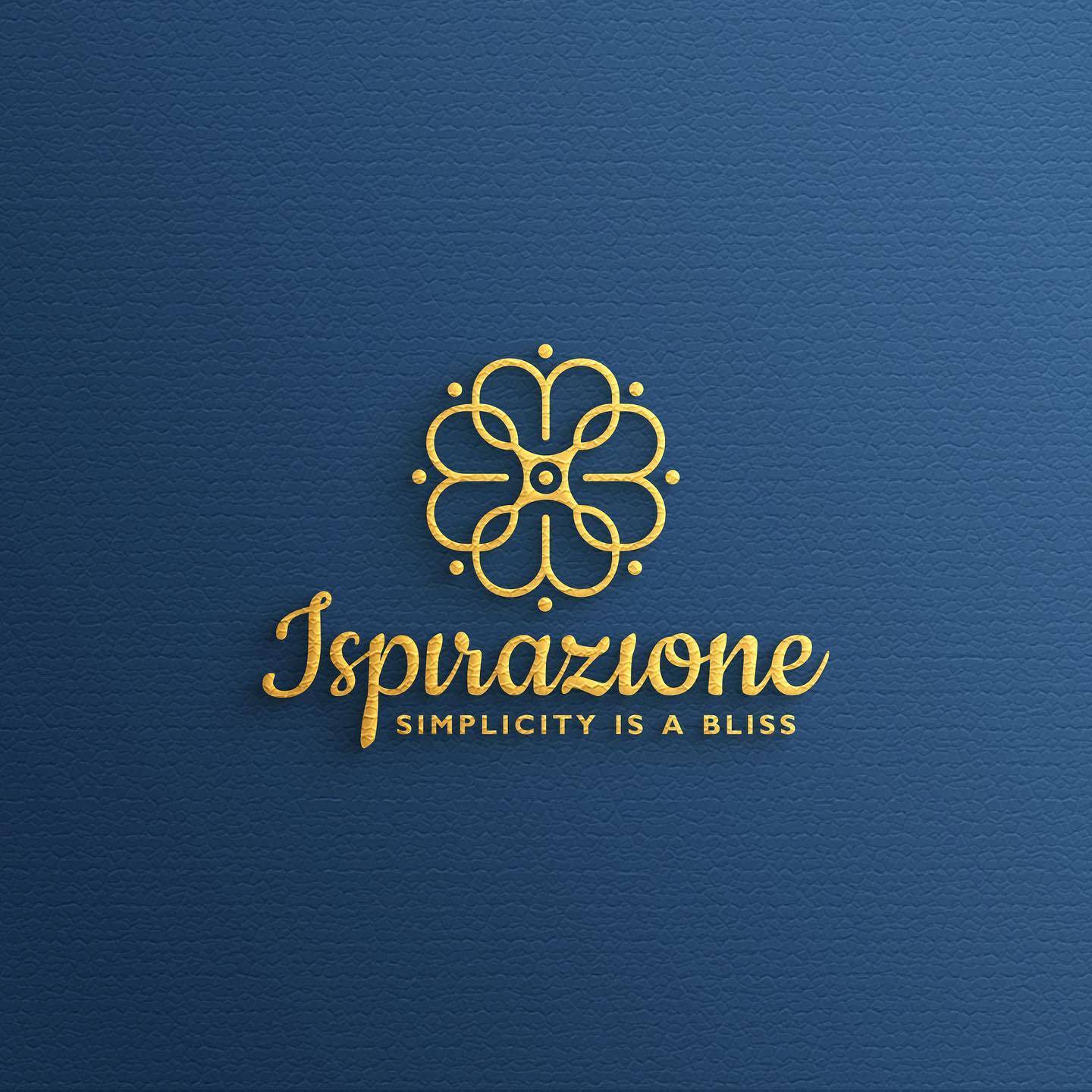 Ispirazione logo on a blue background