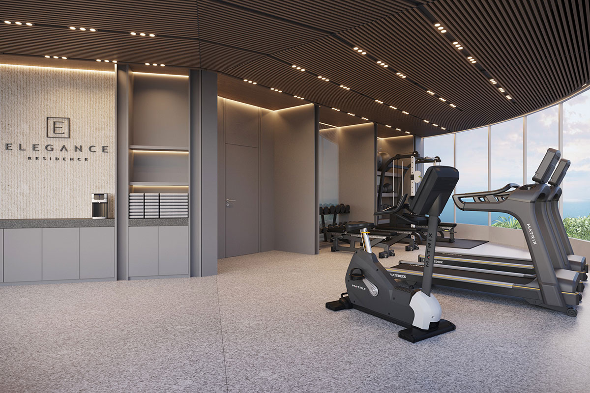 Sky Fitness with Technogym and Matrix equipment at Elegance Residence