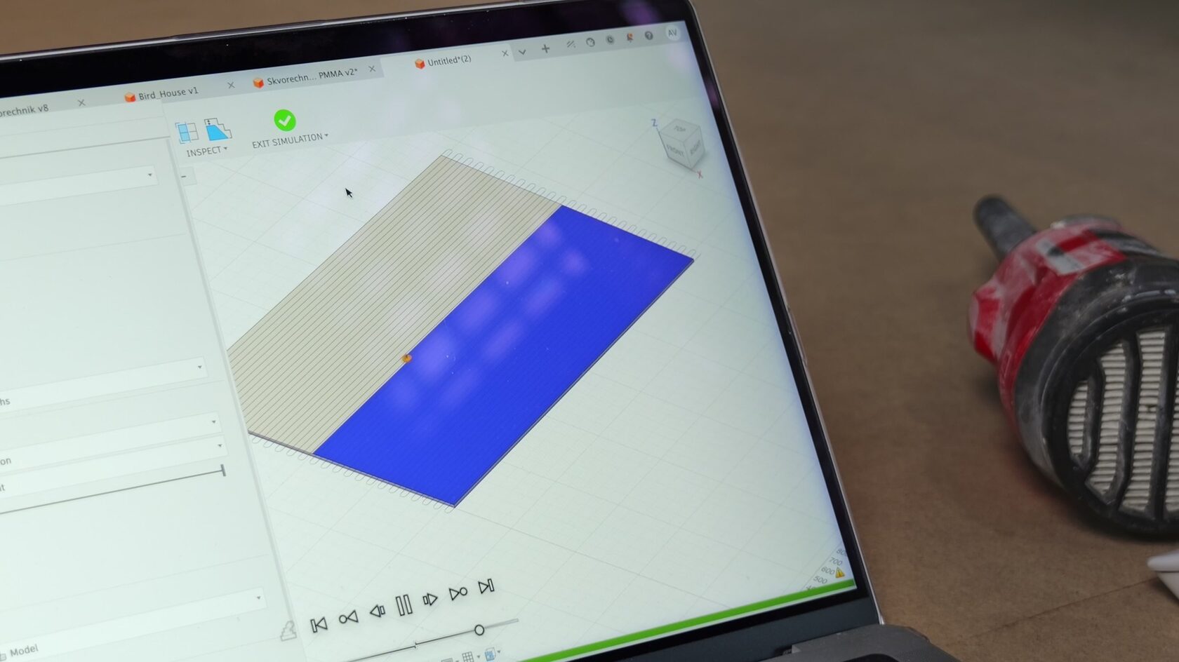 Toolpath simulation in CAM
