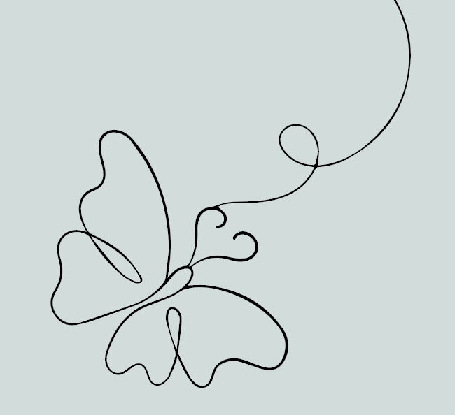 Minimalist Butterfly Drawing