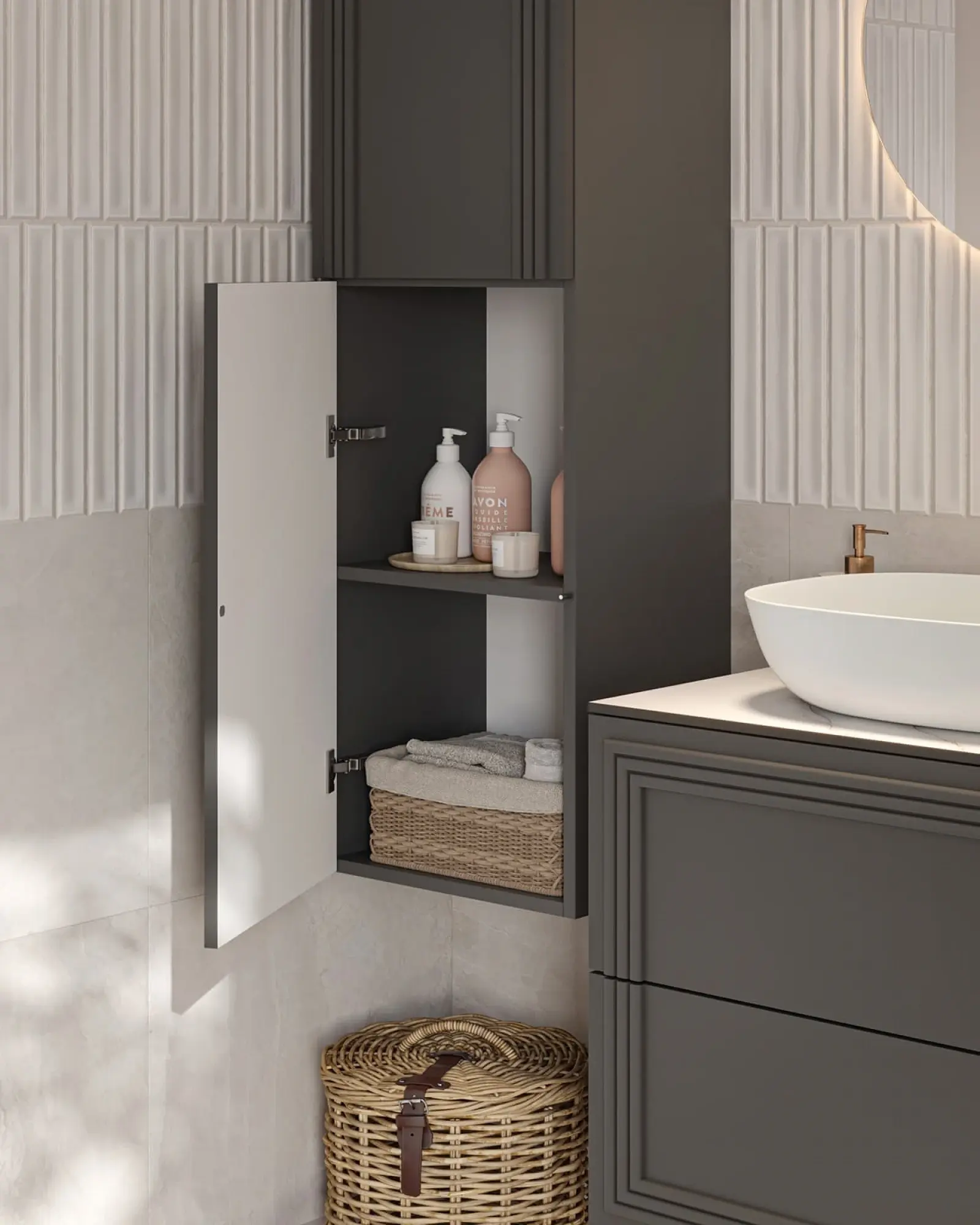 Bespoke fitted bathroom vanity Peterborough workshop