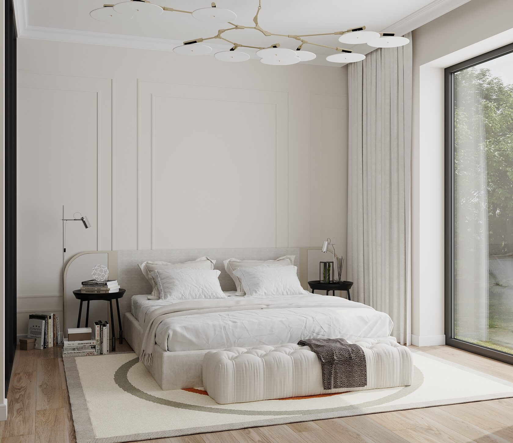 Private bedroom interior with a calm material palette by InsideOut