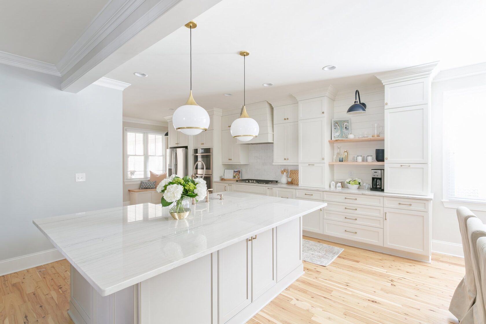 Fabrication and Installation of Kitchen Countertop and Island with Integrated Sink and Faucet