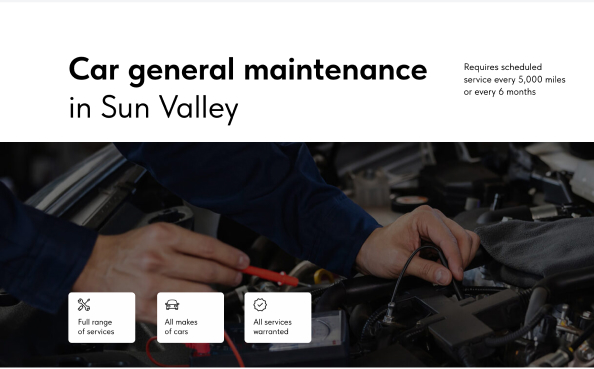 Sun Valley Car Maintenance Services | Expert Auto Shops for General ...