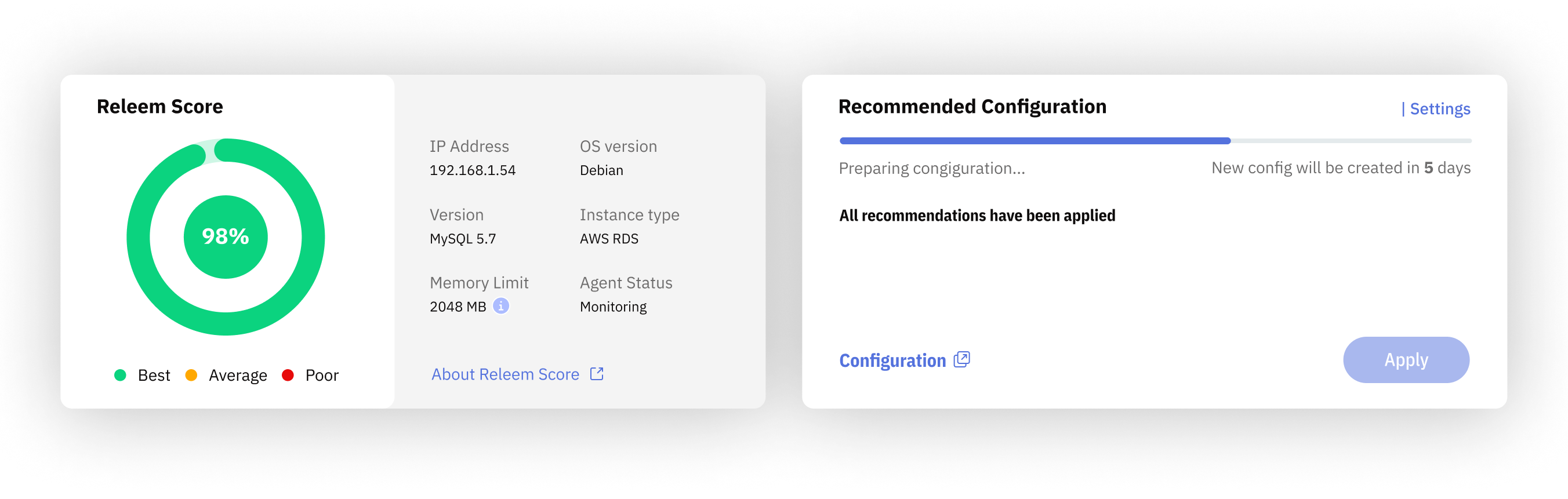 Mysql performance tuning tool releem