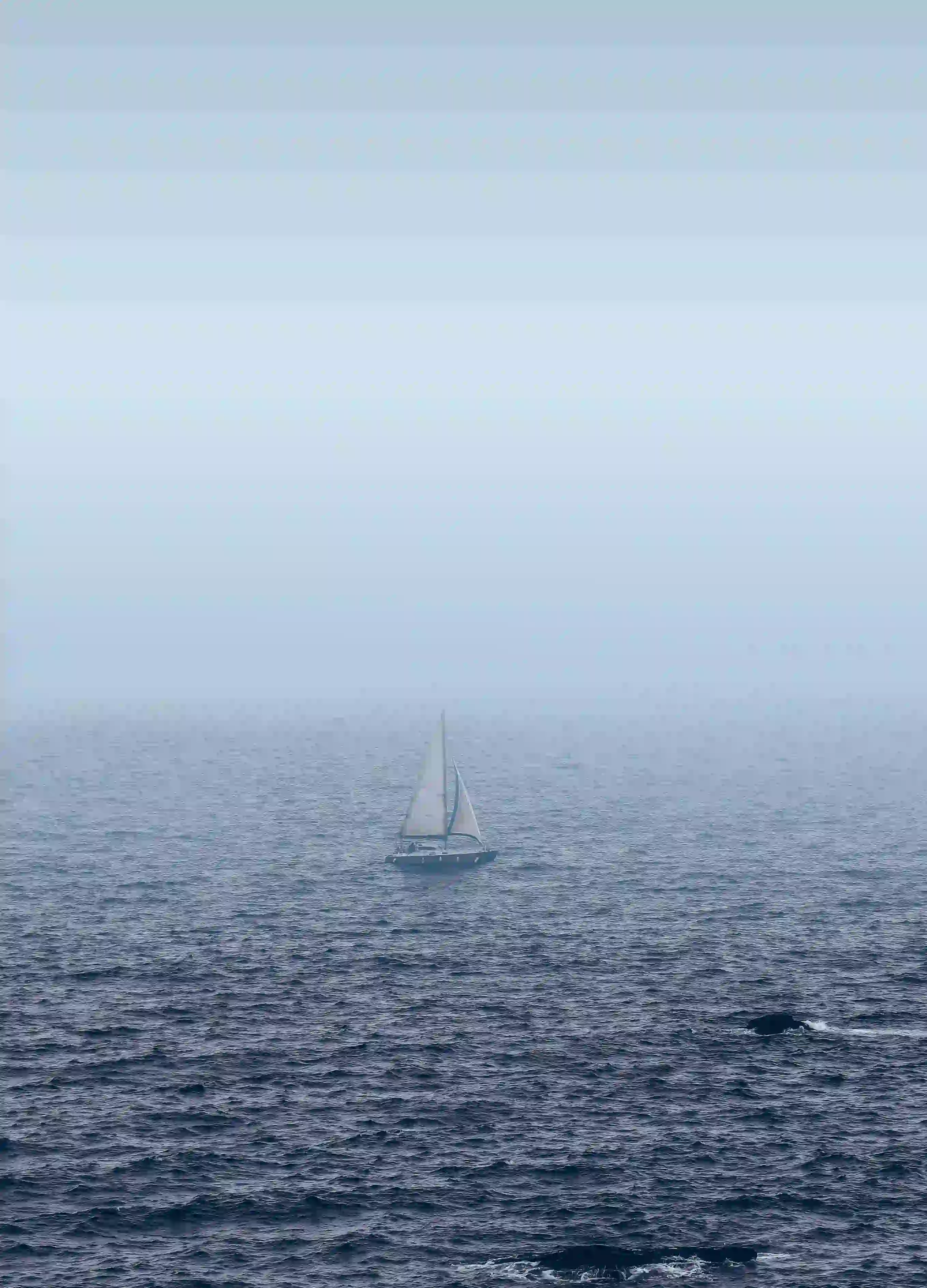 Voilier blanc en pleine mer, clin d'œil à Ino, déesse de la mer qui a donné son nom au salon INO-INK