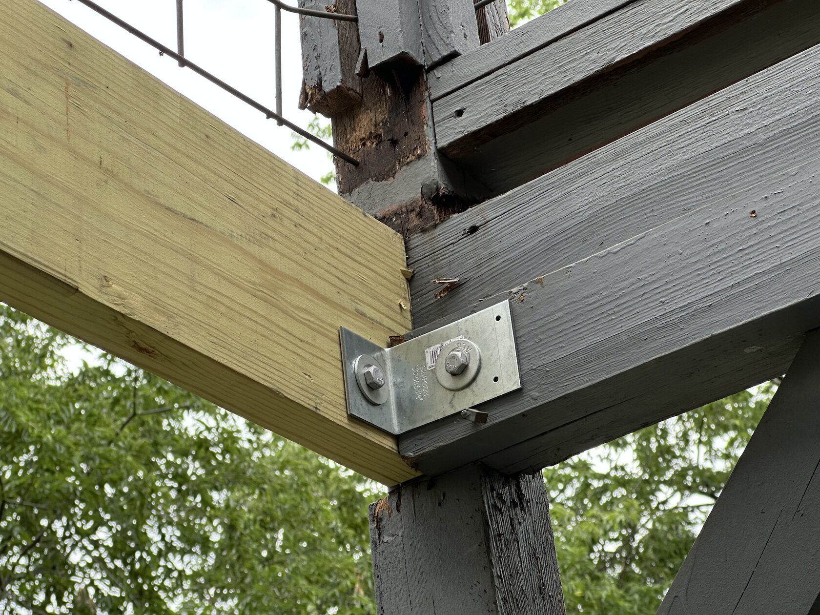 New joists installed on upper deck Lakeway TX