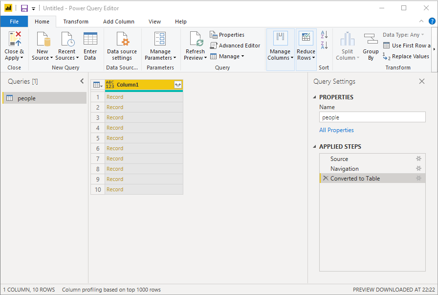 REST API data in PowerBI