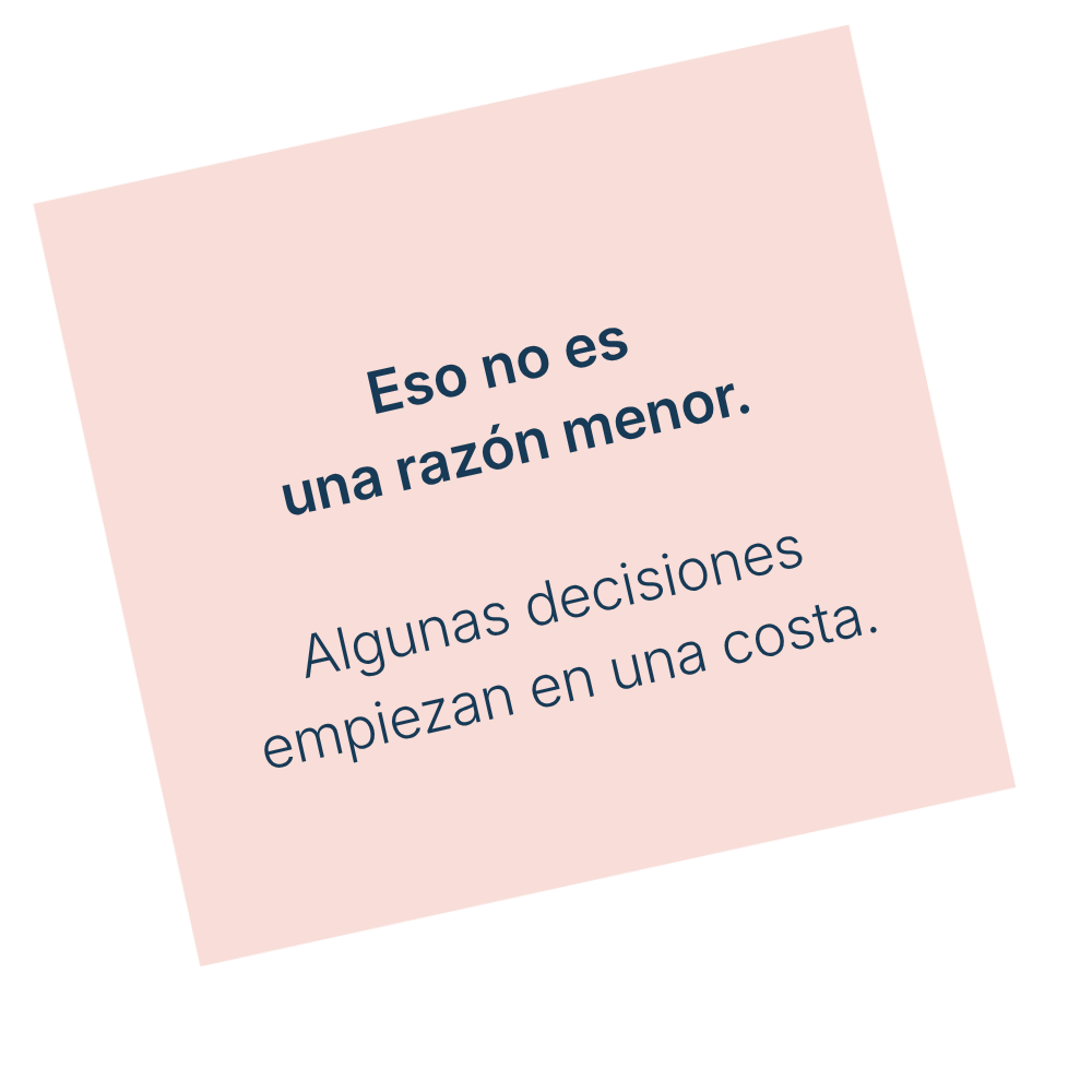 Eso no es una razón menor