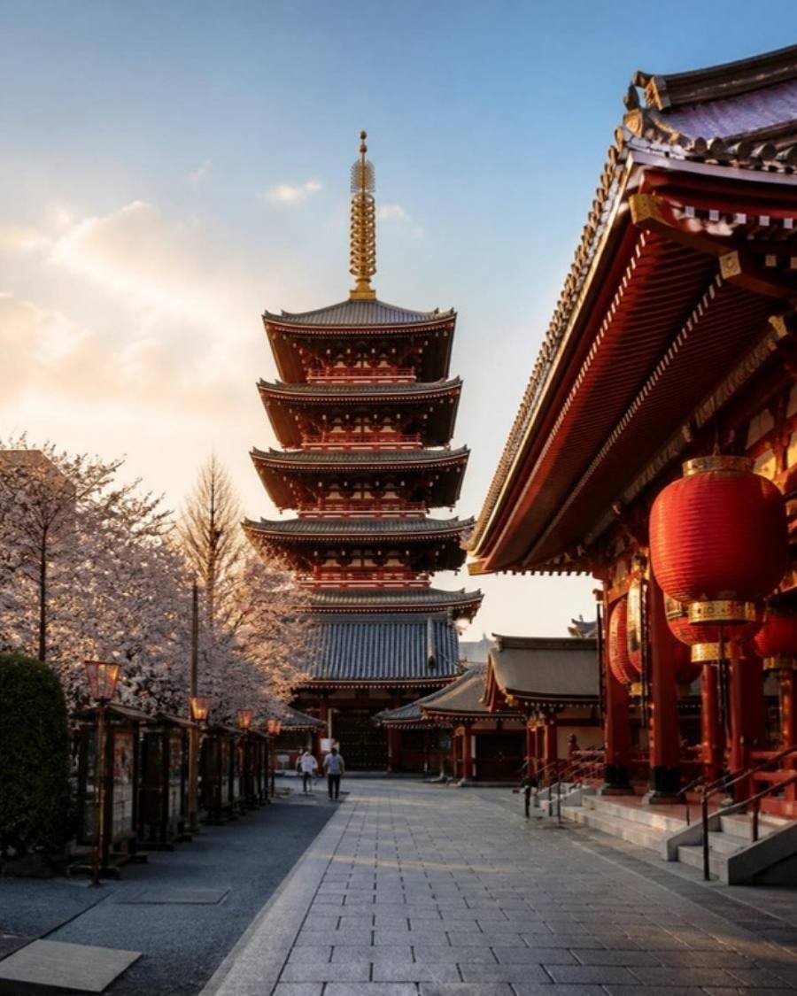 Senso-ji temple pagoda in Asakusa