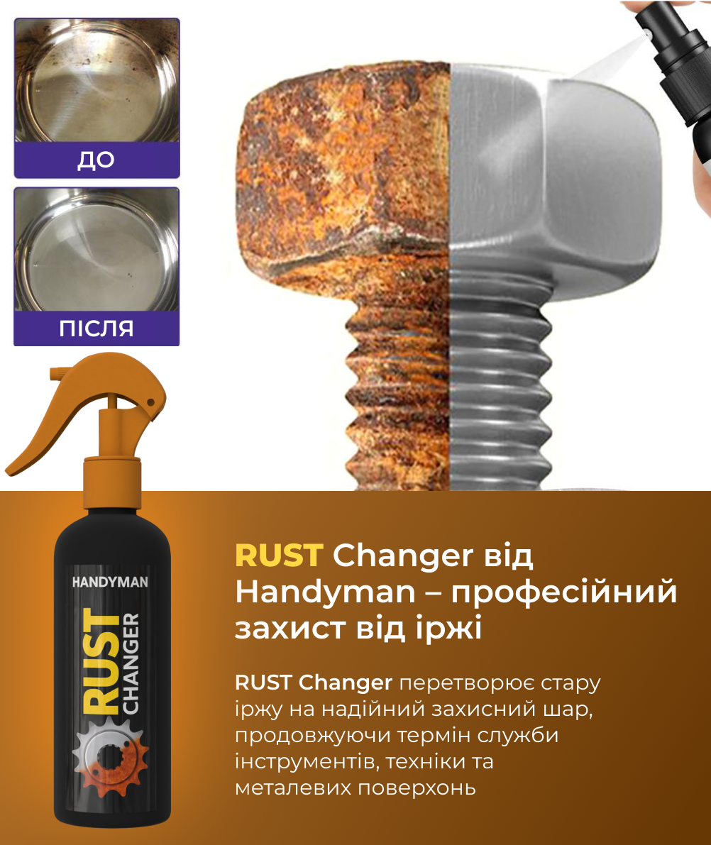 RUST Changer — засіб для захисту металу від іржі