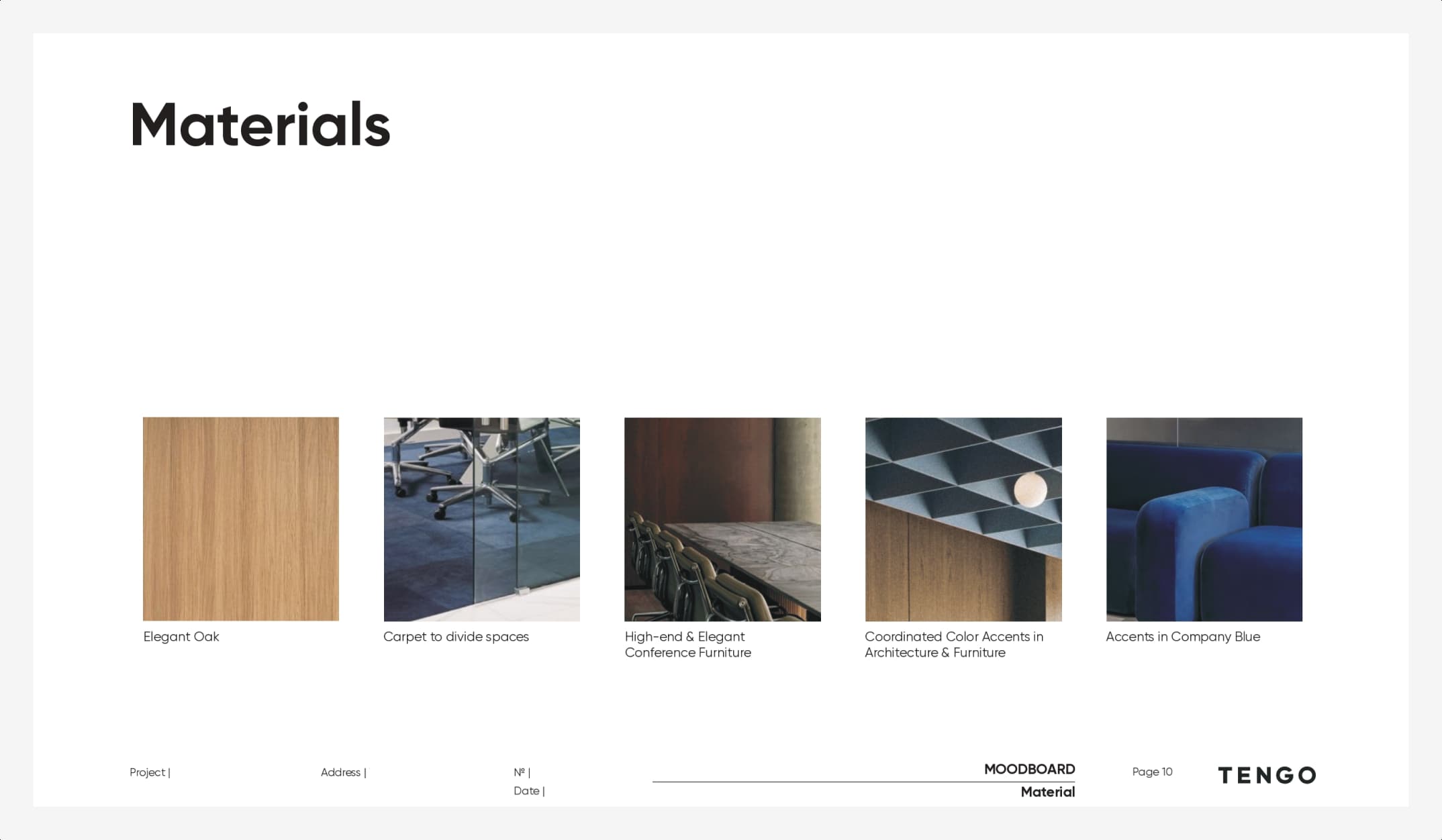 Moodboard projekt biurowy