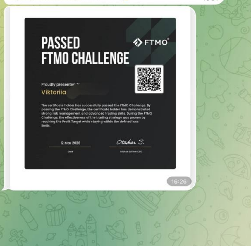 FTMO Challenge passed