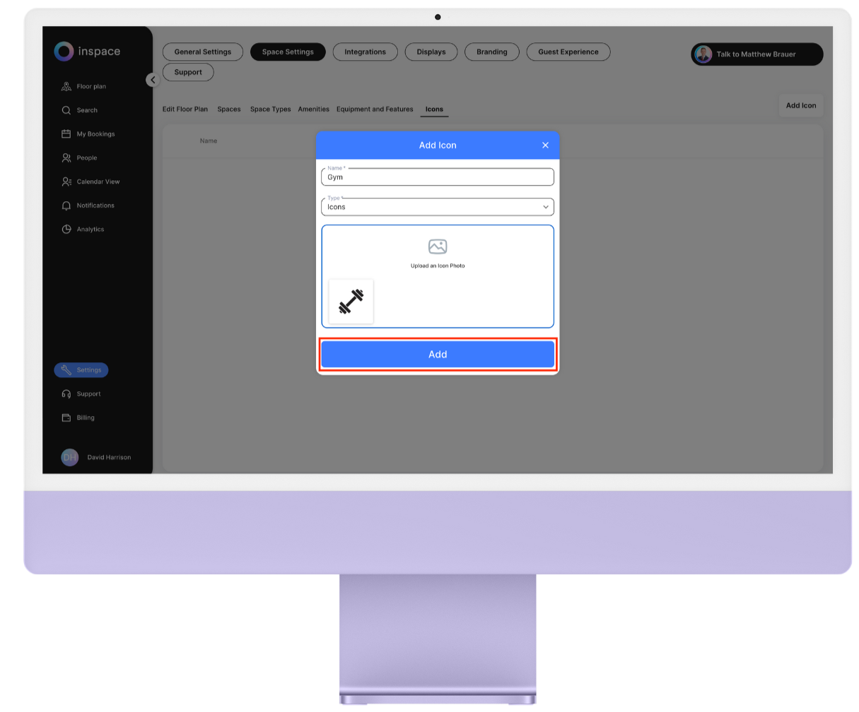 Icons | inspace Help Center