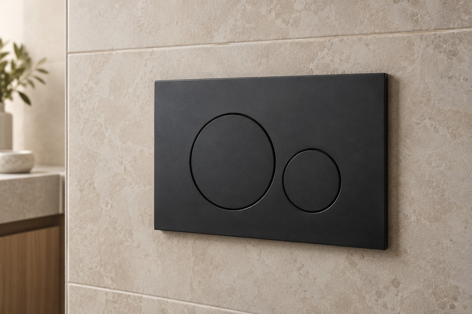 Matte black flush plate
