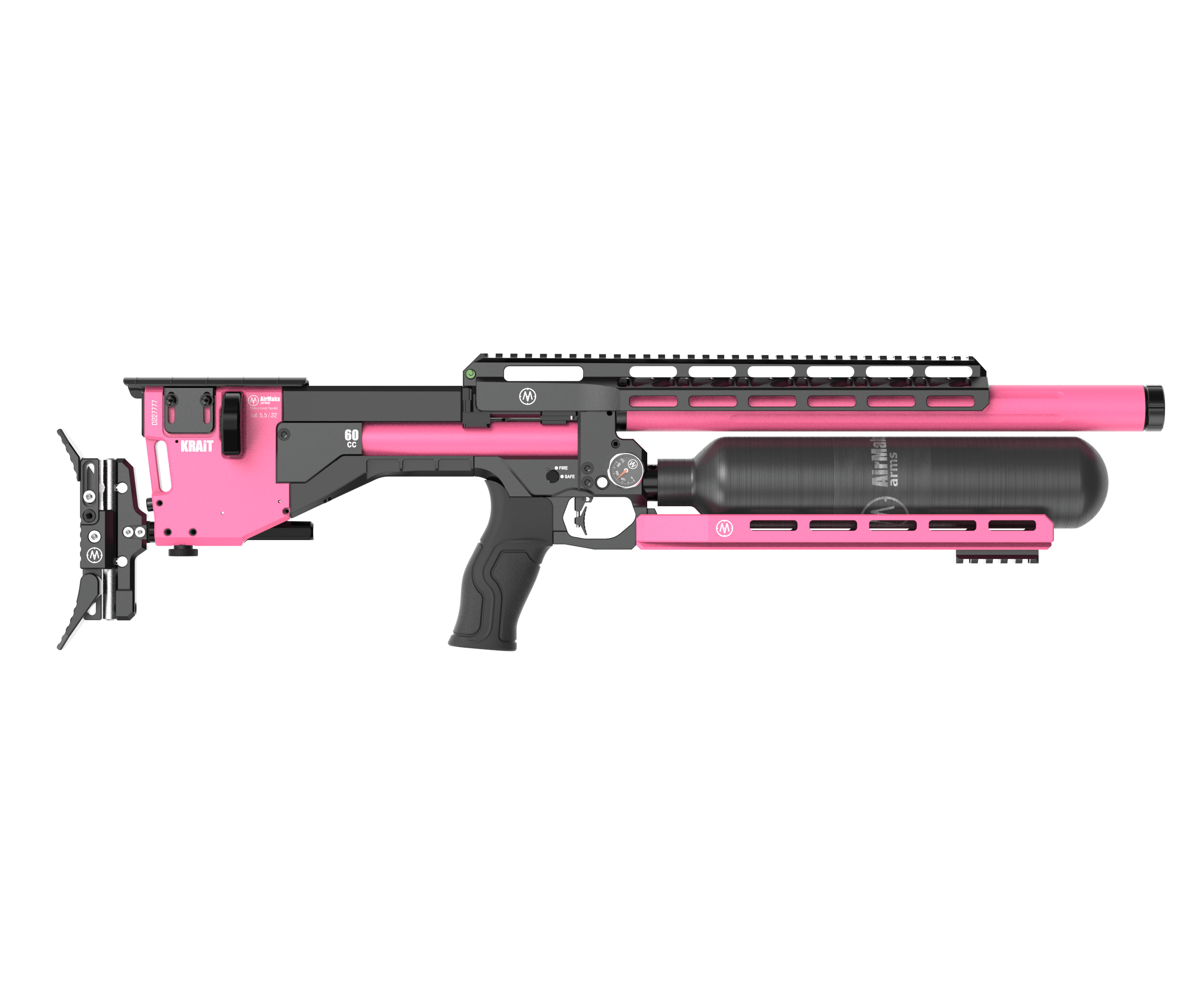 AirMaks Krait Pro L HP long high-power modern version pcp rifle pink color
