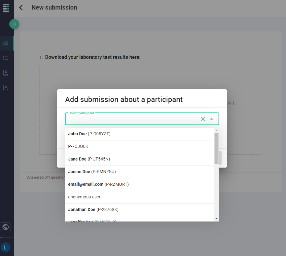 Register participant activity submissions