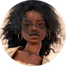 Nina of Poble-sec, polymer clay doll