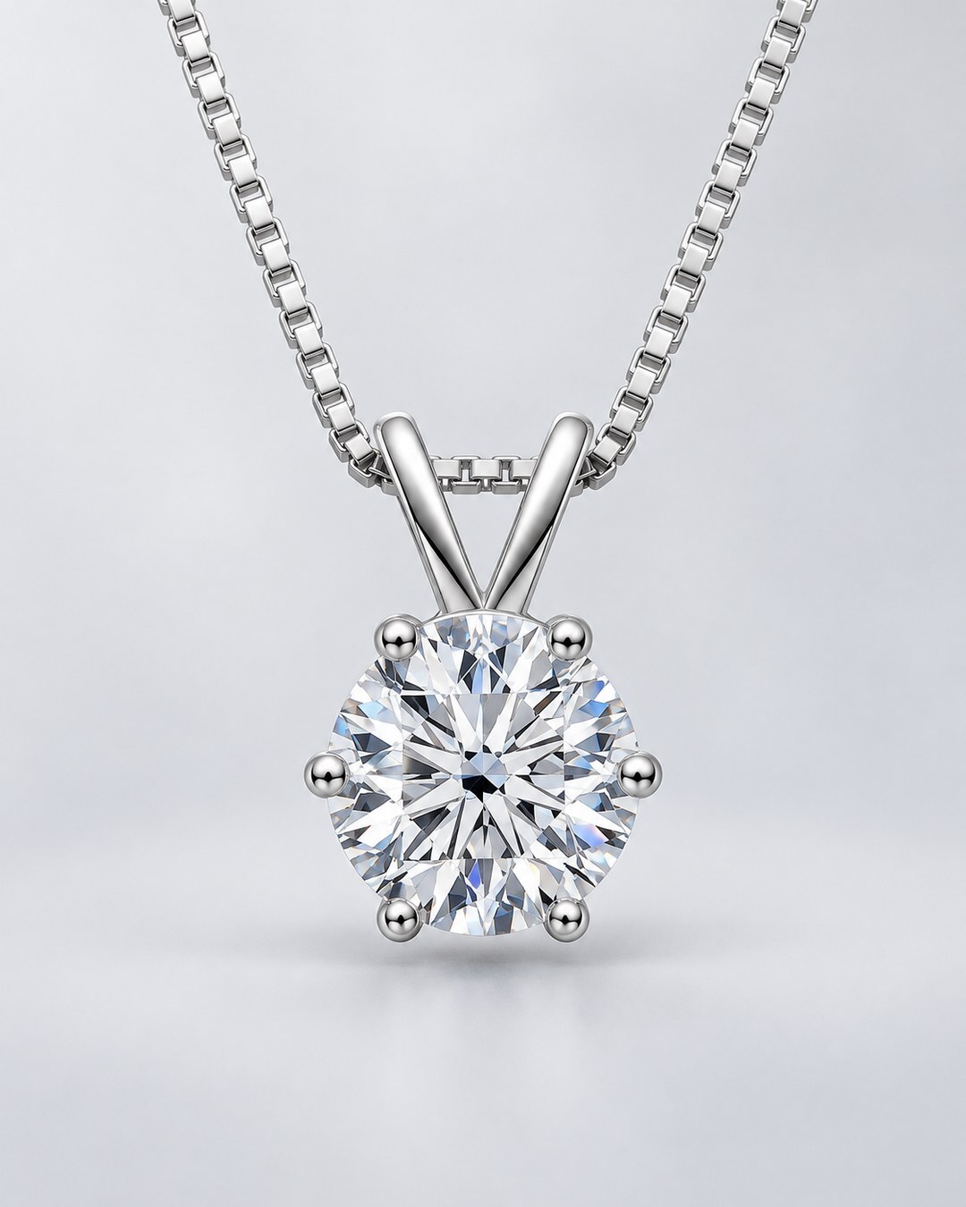 Round Solitaire VVS1 Pendant ICED KYIV