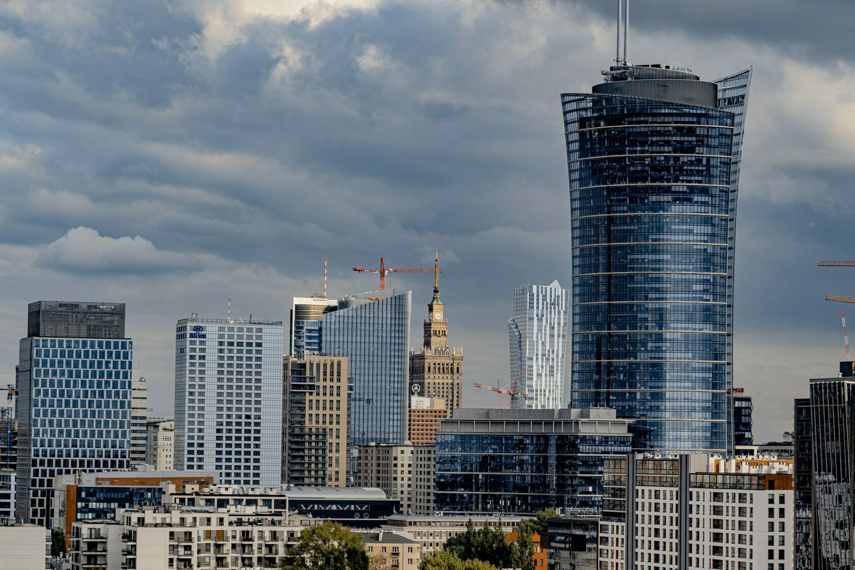 Warsaw's business district in Rondo Daszyńskiego