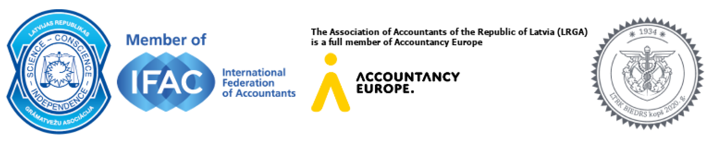 Sandras Dumpes birojs ir biedrs grāmatvedības biedrībās Latvijā