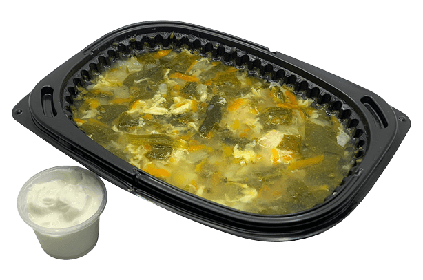 Spinach soup with chicken