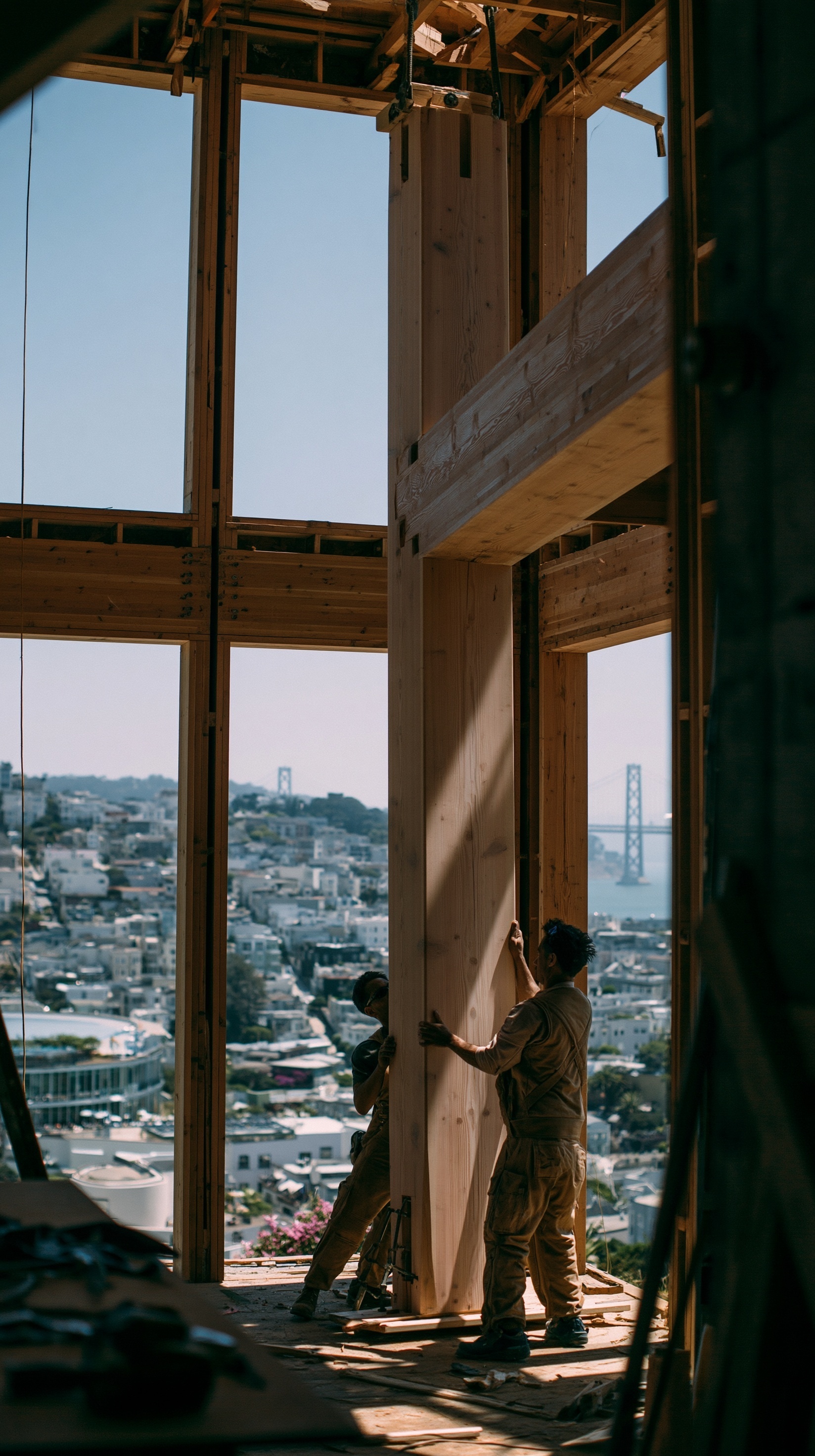 Professional and organized construction site work in progress