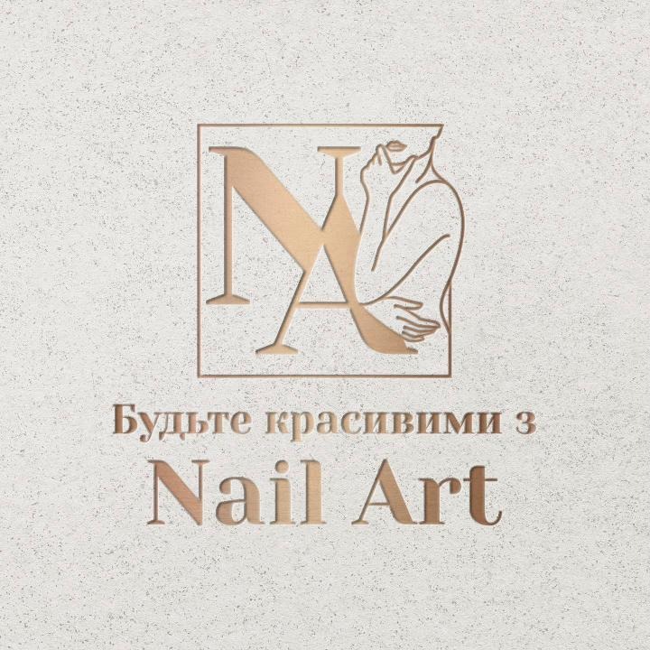 Nail Art salon logo on light textured paper