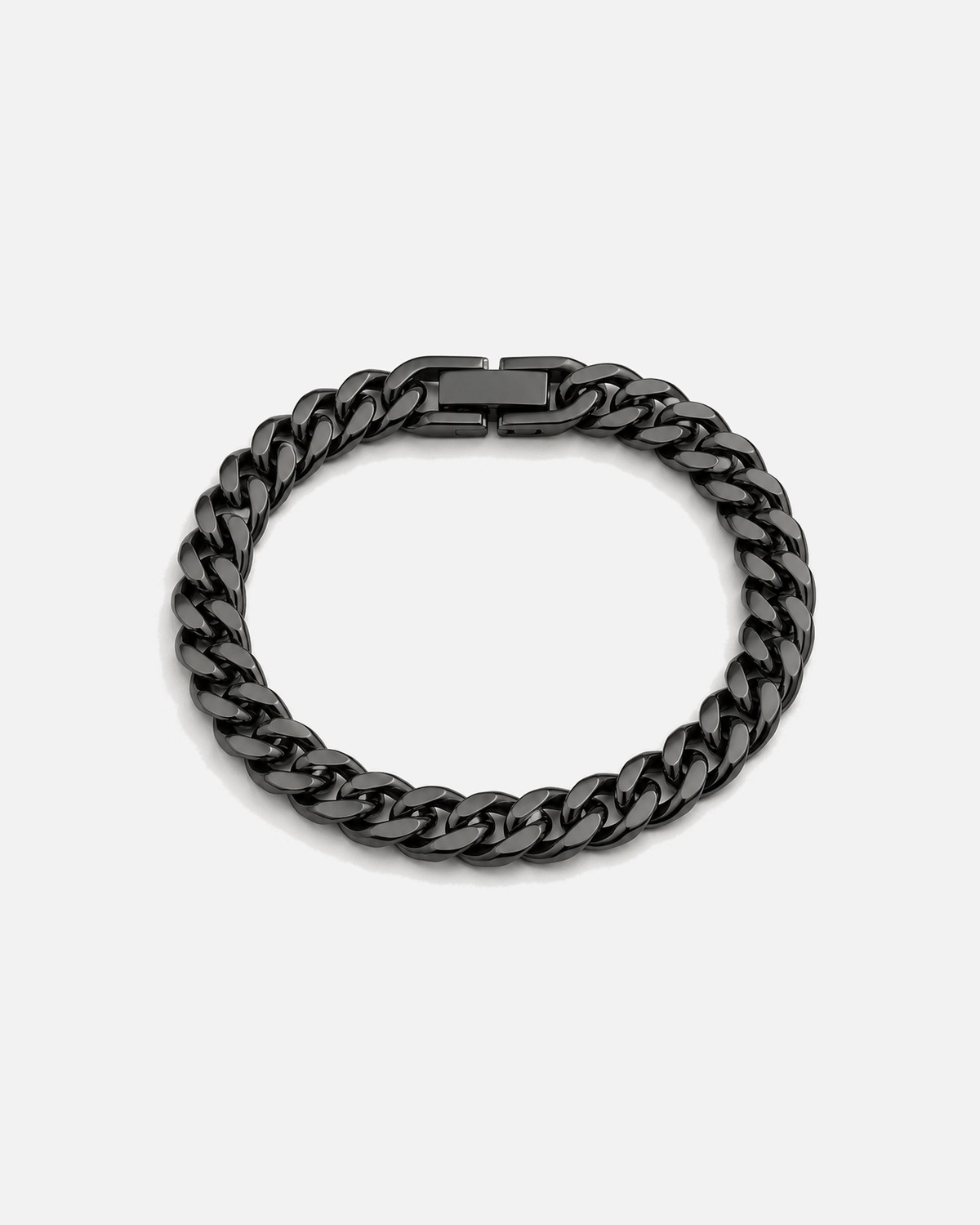 Black Cuban 10mm Bracelet Steel ICED KYIV