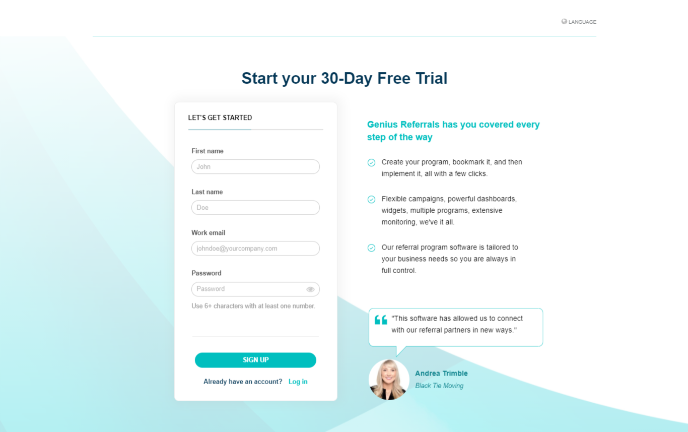 Free trial for referral