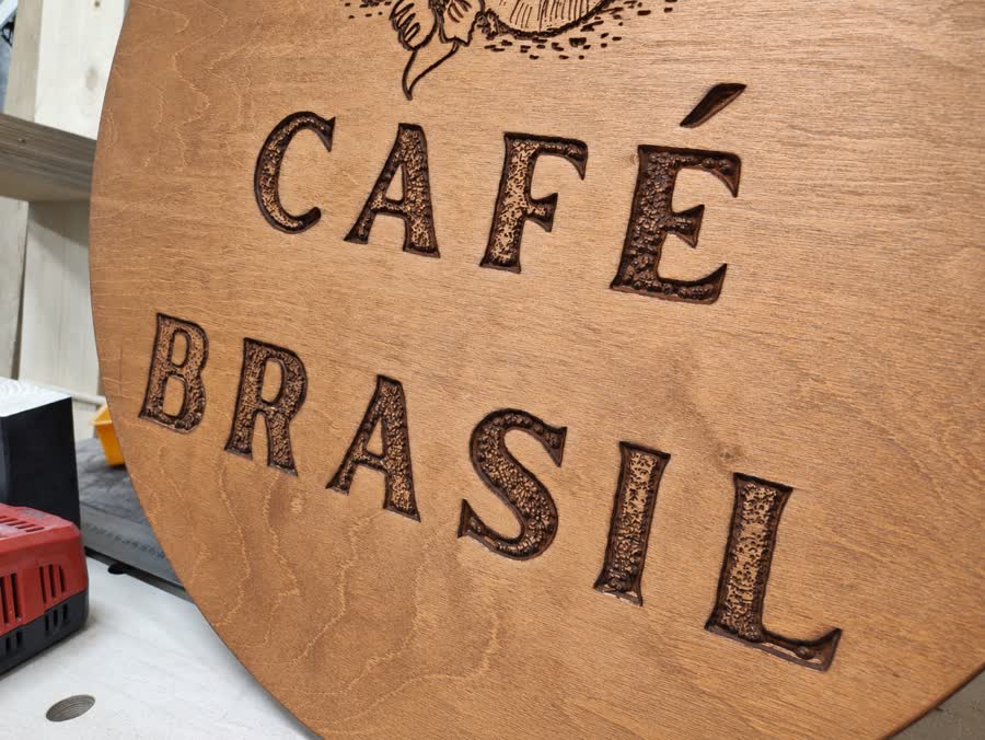 Engraved sign