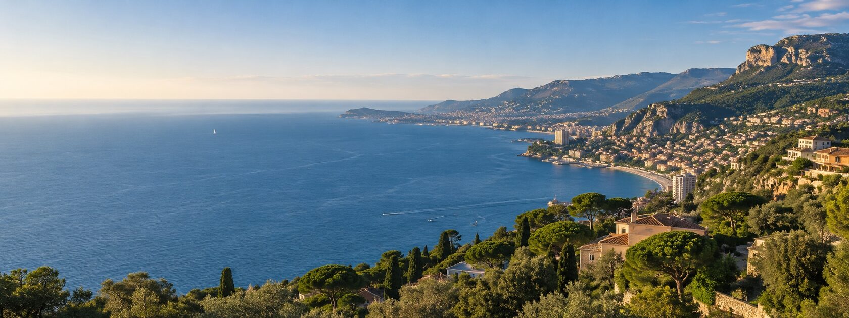 Prise de vue aérienne de la Côte d’Azur