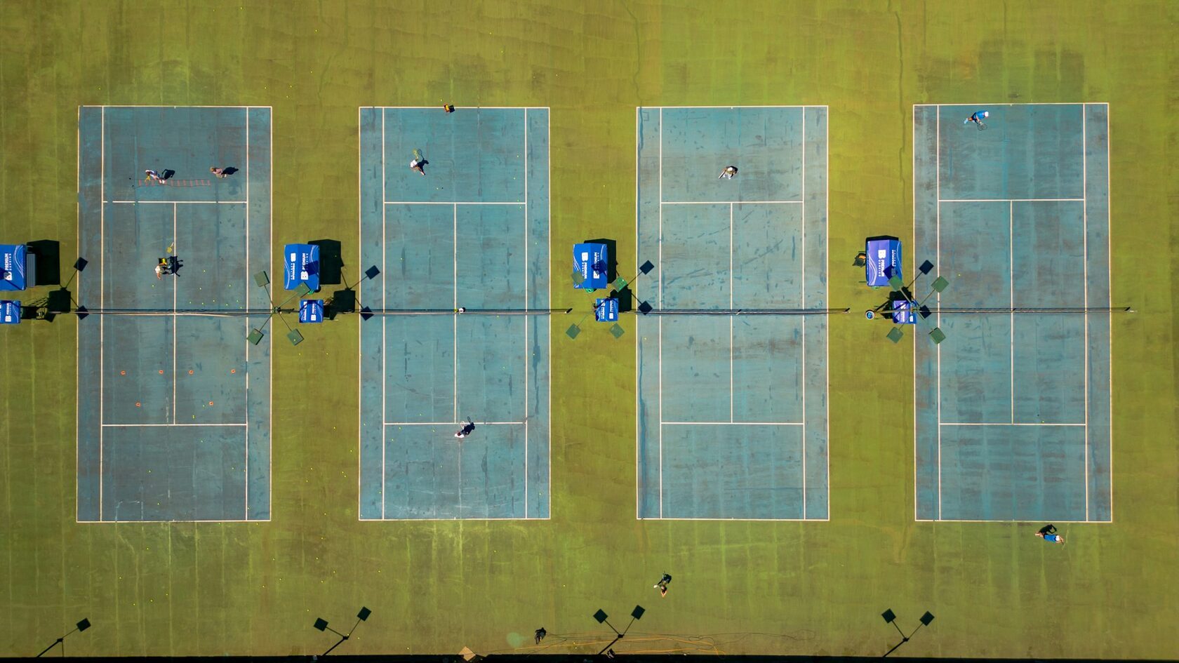 Tennis court from above