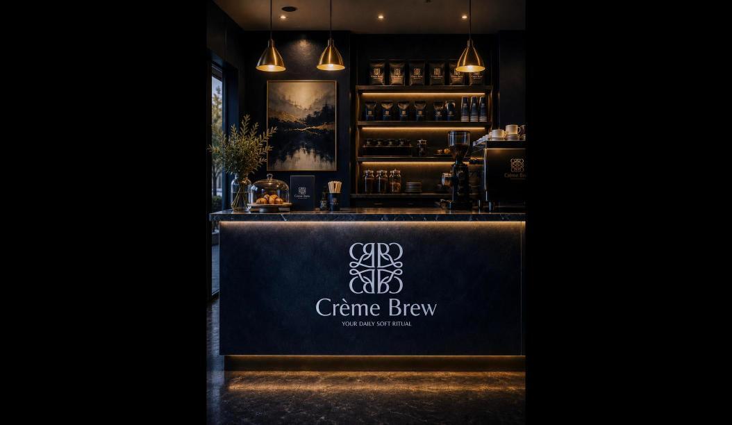 Барна стійка Crème Brew з логотипом