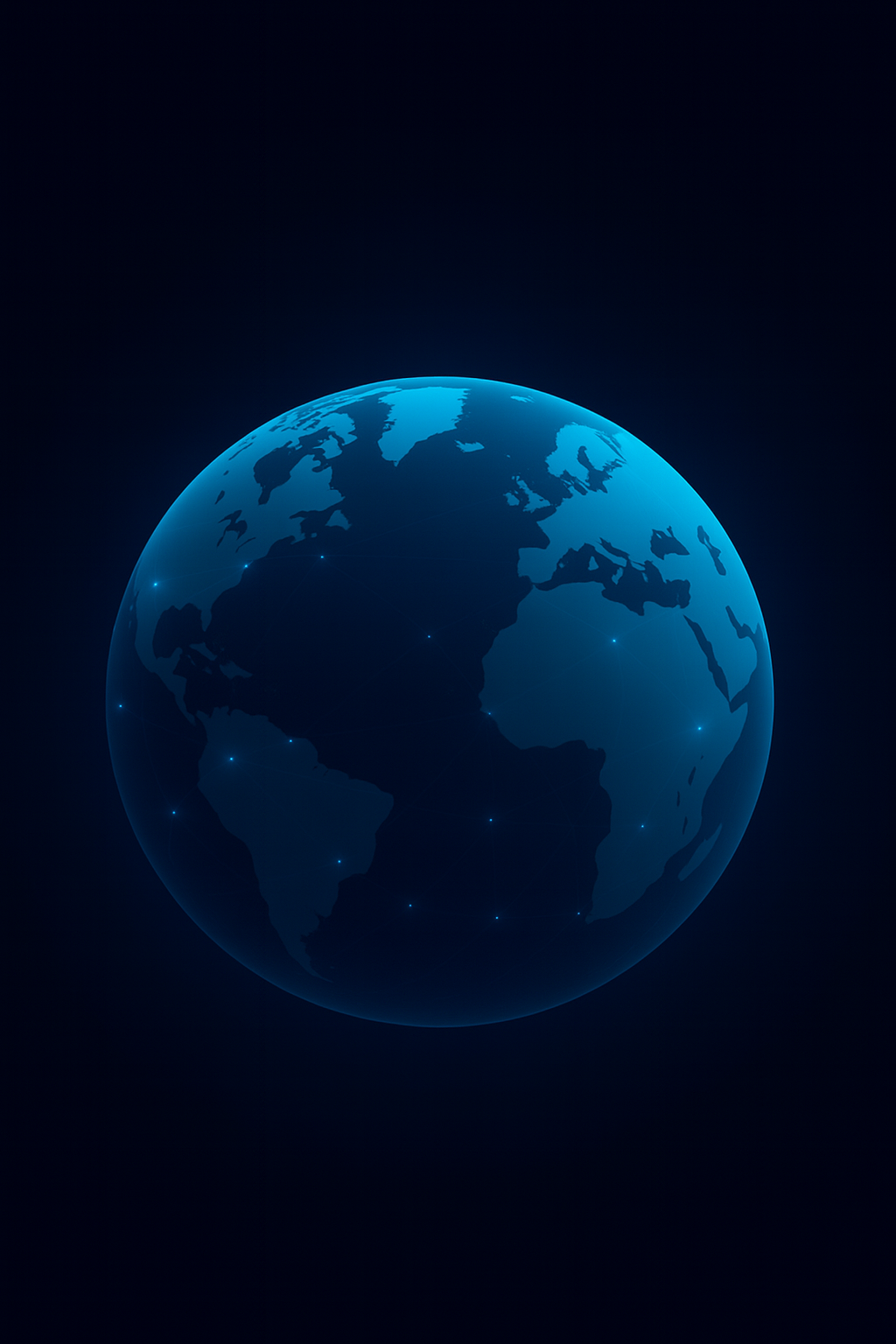 Un globo color ciano che unisce le persone oltre i confini