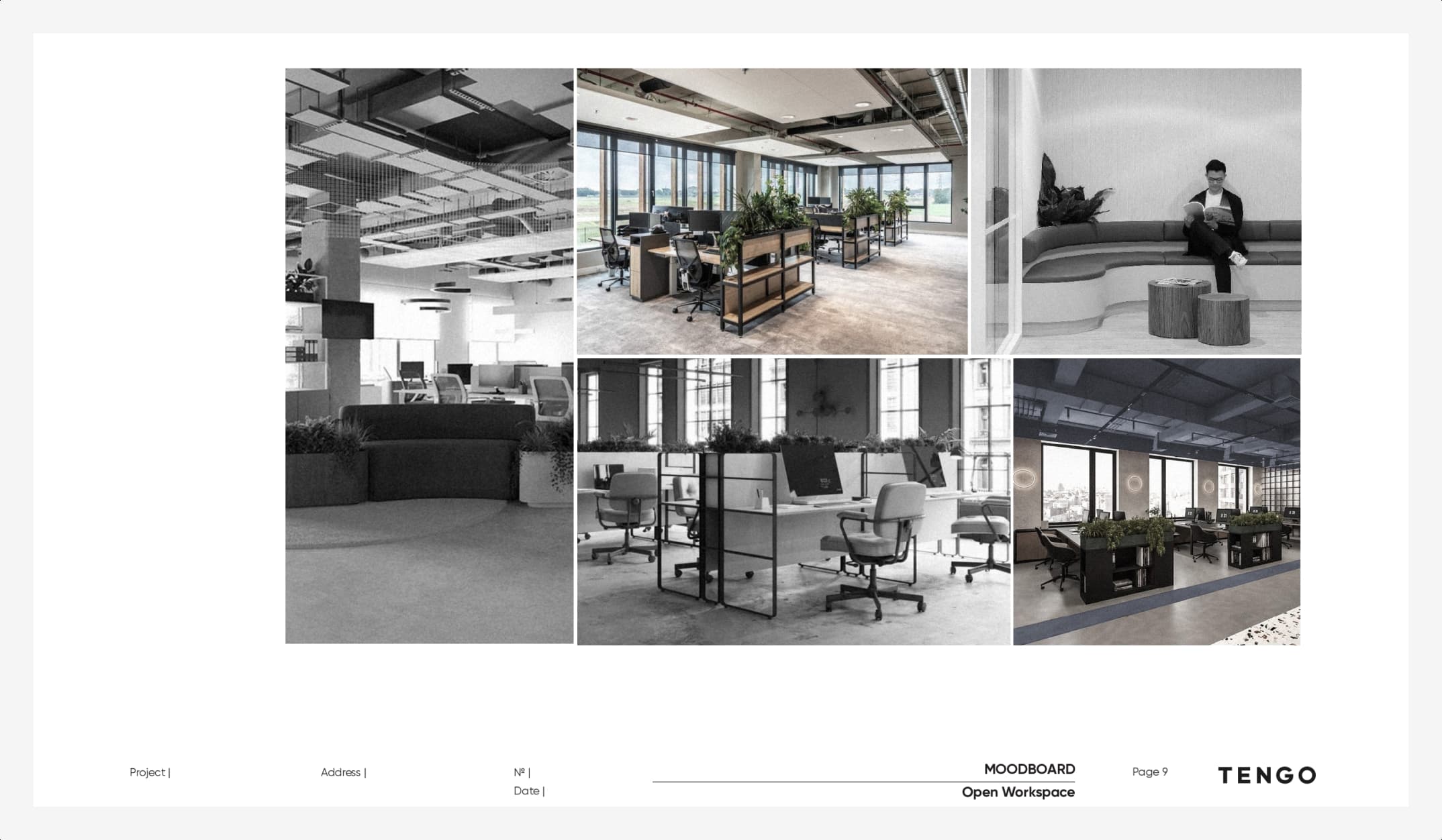 Moodboard projekt biurowy
