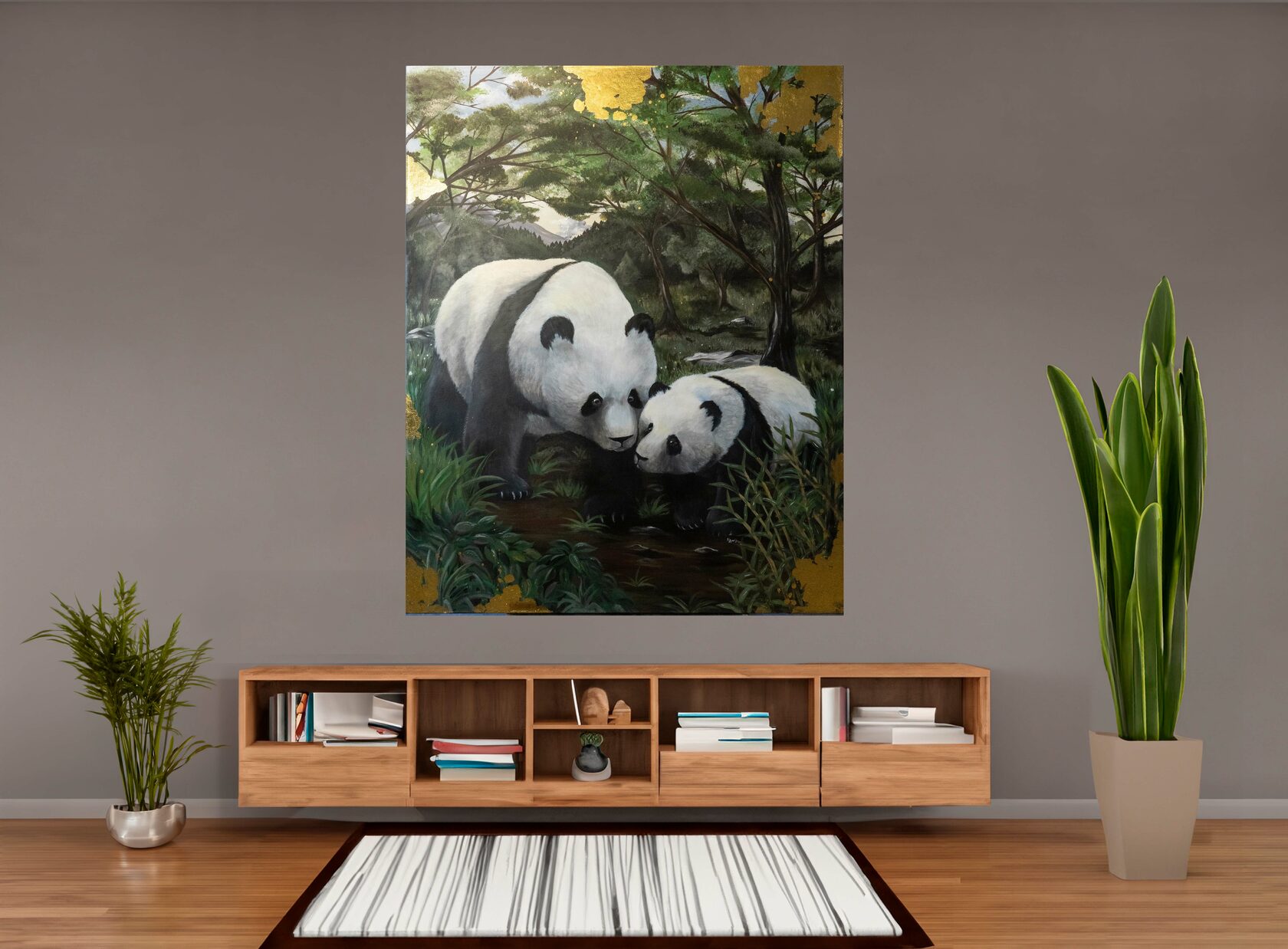 Panda Bild im Arbeitszimmer