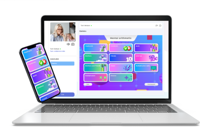 Platforma AMAkids na laptopie i telefonie